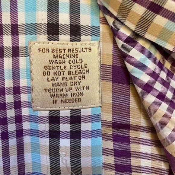 Peter Millar Golf Plaid Button Down Shirt Long Sleeve All Cotton Men Size Large - Picture 4 of 8